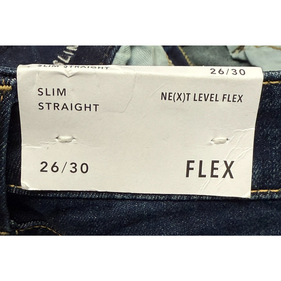 American Eagle Jeans Mens 26X30 Blue Slim Straight Next Level Flex Dark NWT - Picture 10 of 11